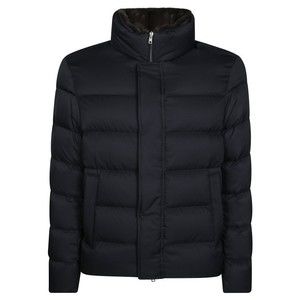 Herno Boxy Black Down Jacket With High Collar - NWT